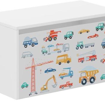 Gyermek tárolódoboz teherautó motívummal 40x40x69 cm kép