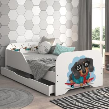 Gyermekágy 140 × 70 cm matraccal és ráccsal – COOL DOG kép