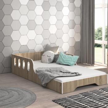 Gyermekágy MALU 160 x 80 cm-es tölgyfa sonoma dekorációban kép