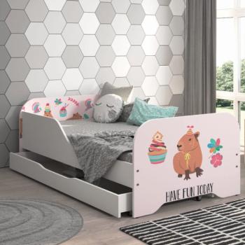 Gyermekágy MIKI 160 x 80 cm matraccal és ráccsal - KAPIBARA COOKIES kép