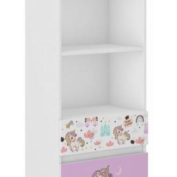Gyermekjáték polc rózsaszín egyszarvú motívummal 180x33x60 cm kép