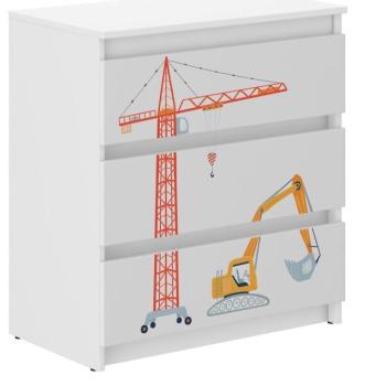 Gyermekszoba komód kamion motívummal 76x40x70 cm kép