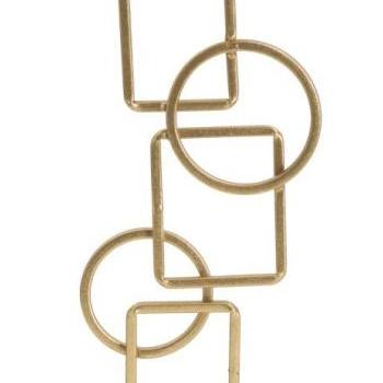 Gyertyatartó, geomertiai formákkal, fém - márvány, arany - fehér - VARIABLE kép