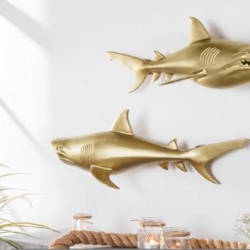 HAI 2 részes arany alumínium fali dekoráció 70cm kép