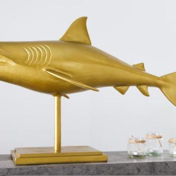 HAI arany alumínium cápa dekoráció 100cm kép