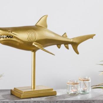 HAI arany alumínium cápa dekoráció 70cm kép