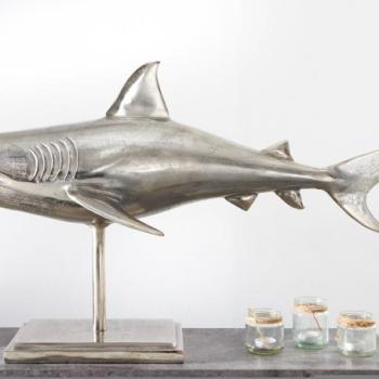 HAI ezüst alumínium cápa dekoráció 100cm kép