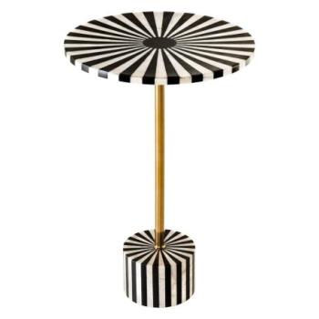 HARMONY NATURE fekete műgyanta lerakóasztal kép