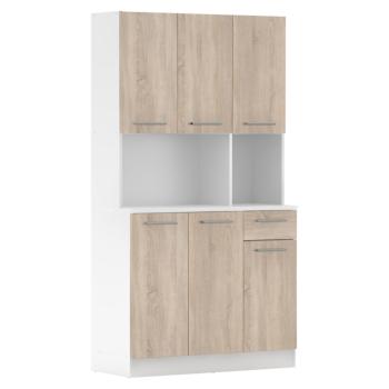 Hatajtós szekrény, fehér/sonoma tölgy, PELION NEW kép