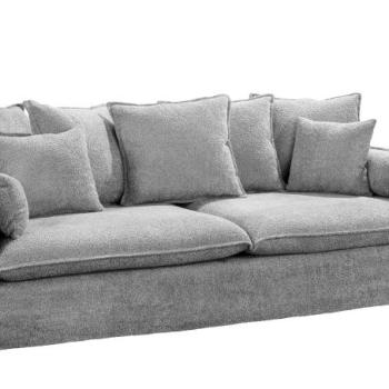 HEAVEN szürke bouclé kanapé levehető huzattal kép