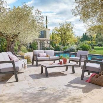 HELIOS alumínium szett 7 főre (szürkésbarna) kép