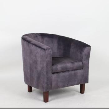 HEMINGWAY szürke bársony fotel kép