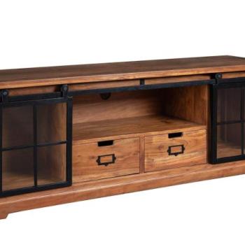 HERITAGE barna akácfa vitrin 160 cm kép