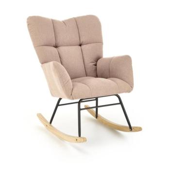 Hintafotel, steppelt, szövet - fém - fa, bézs - fekete - NENNI kép