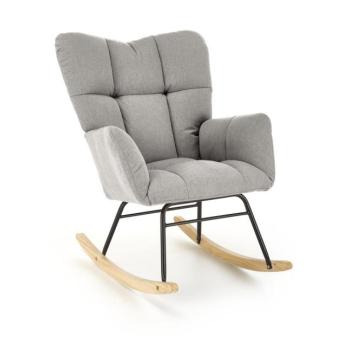 Hintafotel, steppelt, szövet - fém - fa, szürke - fekete - bézs - NENNI kép