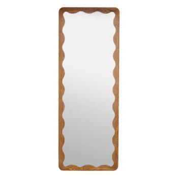 Hullámos tükör barna MDF kerettel 165 x 61 cm - ONDINE kép