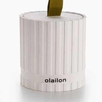 Illatosított gyertya, borostyán, paraffin - szója, mustársárga - fehér - AMBRE kép