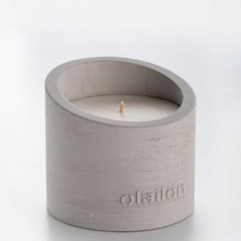 Illatosított gyertya, kókusz - krém, paraffin - szója, szürke - COCO kép