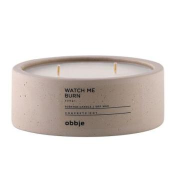 Illatosított gyertya, lapos, borostyán, paraffin - szója, bézs - AMBRE kép