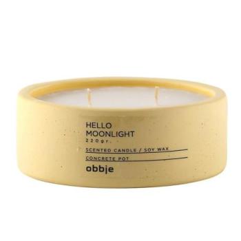 Illatosított gyertya, lapos, vanília - mályvacukor, paraffin - szója, szürke - VANILLE kép