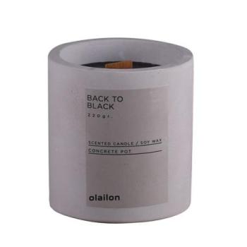 Illatosított gyertya, vanília, paraffin - szója, szürke - VANILLE kép