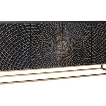 ILLUSION fekete mangófa komód 180cm kép