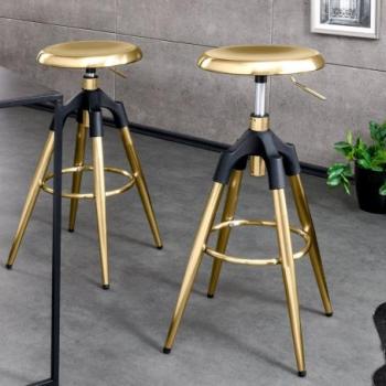 INDUSTRIAL arany fém bárszék 80cm kép