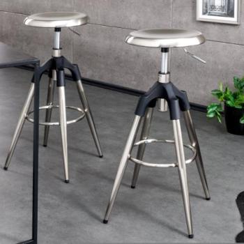INDUSTRIAL ezüst fém bárszék 80cm kép