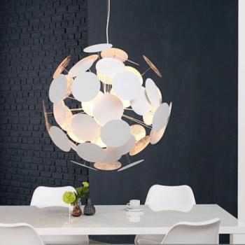 INFINITY HOME fehér-ezüst fém függőlámpa kép