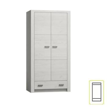 INFINITY kétajtós fehér mdf szekrény kép