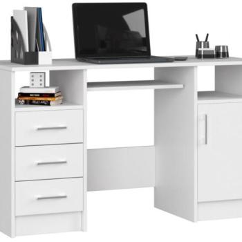 Íróasztal - Akord Furniture - 124 cm - fehér kép