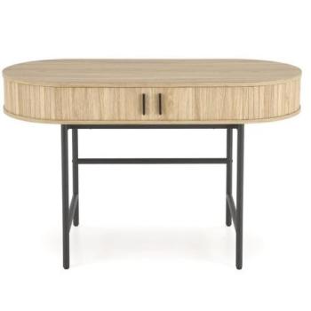 íróasztal, fa - fém, bézs - fekete - STILIAGA kép