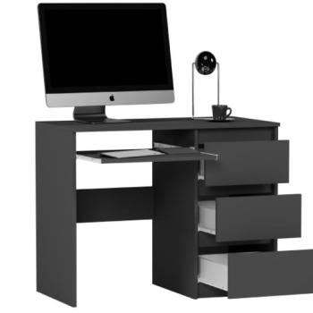 Íróasztal, irodai íróasztal fiókokkal MODERN N-3 - különböző színváltozatokban antracit kép