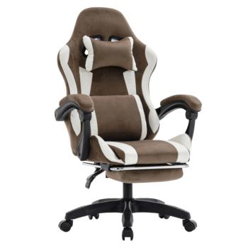 Irodai/gamer szék, barna/fehér, HOSPO kép