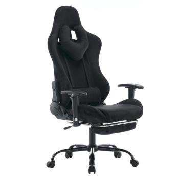 Irodai/gamer szék, fekete Velvet szövet, SALOP kép