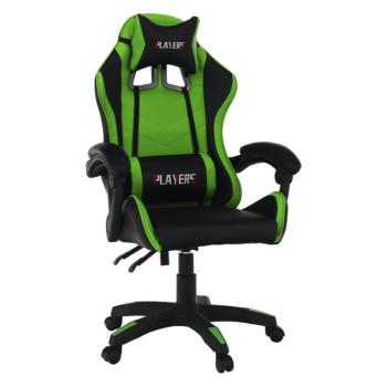 Irodai/gamer szék, zöld/fekete, JAMAR kép