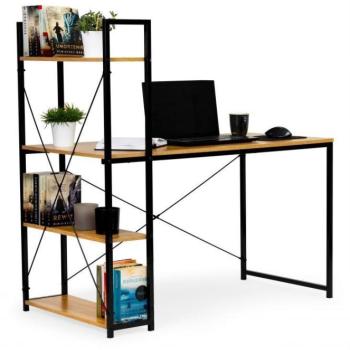 Irodai íróasztal polcokkal kép