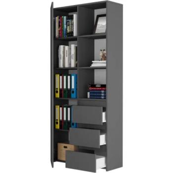 Irodai polc fiókokkal MODERN B-80-S3 - különböző színváltozatokban antracit kép