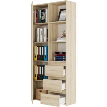 Irodai polc fiókokkal MODERN B-80-S3 - különböző színváltozatokban sonoma kép