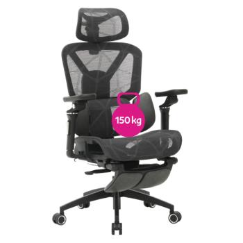 Irodai szék, sötétszürke/fekete, teherbírás 150 kg, VILMER kép
