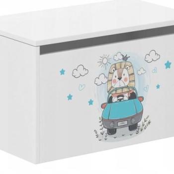 Játéktároló láda 40 x 40 x 69 cm - Cuki oroszlán kép
