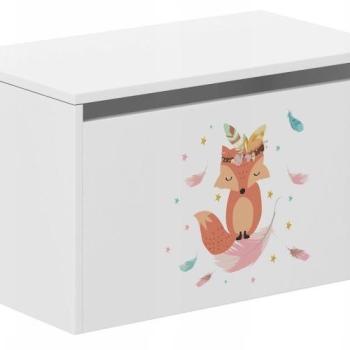 Játéktároló láda 40 x 40 x 69 cm - Cuki róka kép