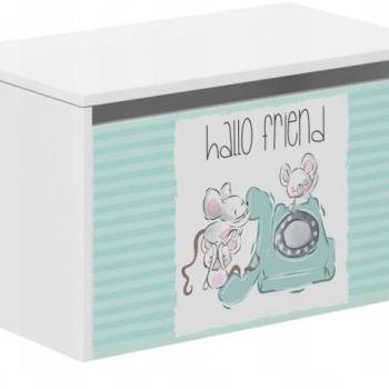 Játéktároló láda 40 x 40 x 69 cm - Három egér kép