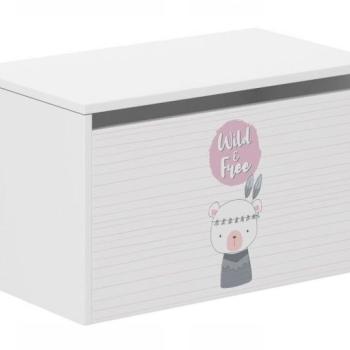 Játéktároló láda 40 x 40 x 69 cm - Indián maci kép