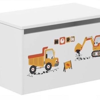 Játéktároló láda 40 x 40 x 69 cm - Munkagépek kép