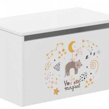 Játéktároló láda Alvó cica 40 x 40 x 69 cm kép