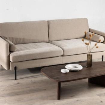 Kanapé Dallas 4194, Beige, 86x209.5x87cm, Lábak: Fém kép