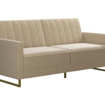 Kanapéágy Novogratz 111, Beige, 83.8x195.6x85.1cm, Lábak: Fém kép