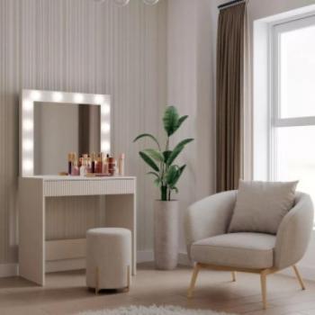 Kashar Marina 2S Slim fésülködő asztal, 81x80x50 cm, kasmír kép