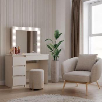 Kashar Marina fésülködő asztal (3 bal alsó fiókokkal), 98x76x51 cm, kasmír kép